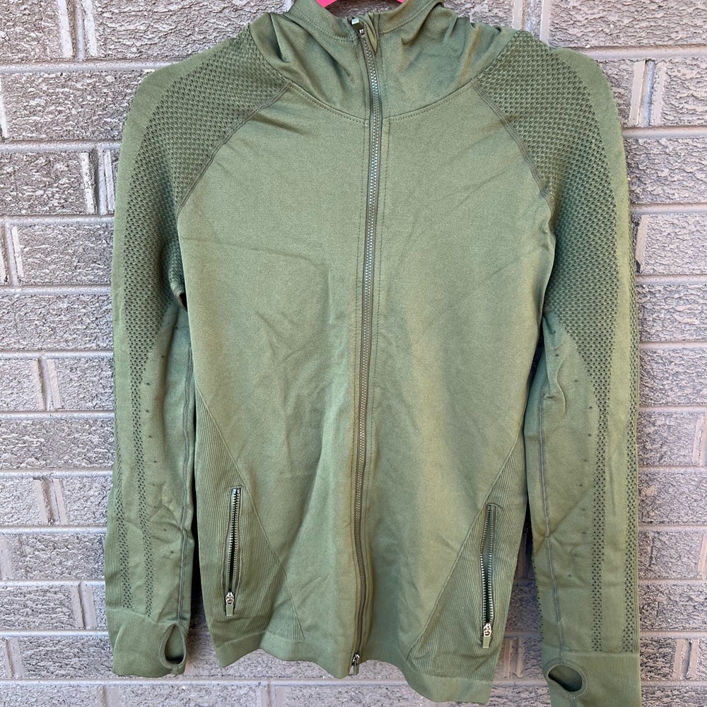 Fabletics Women Sage Green Lightweight Jacket
